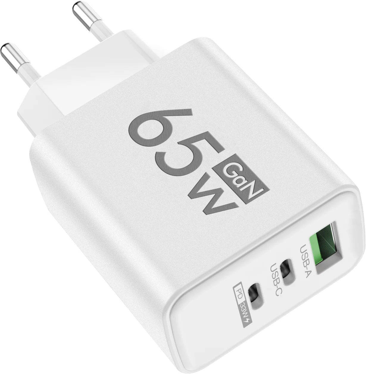 USB + 2x USB-C Charging Plug 65W